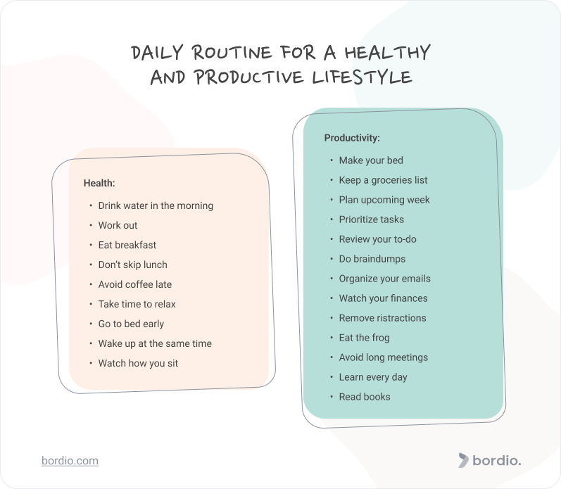 Daily Routine For A Healthy And Productive Lifestyle - Bordio