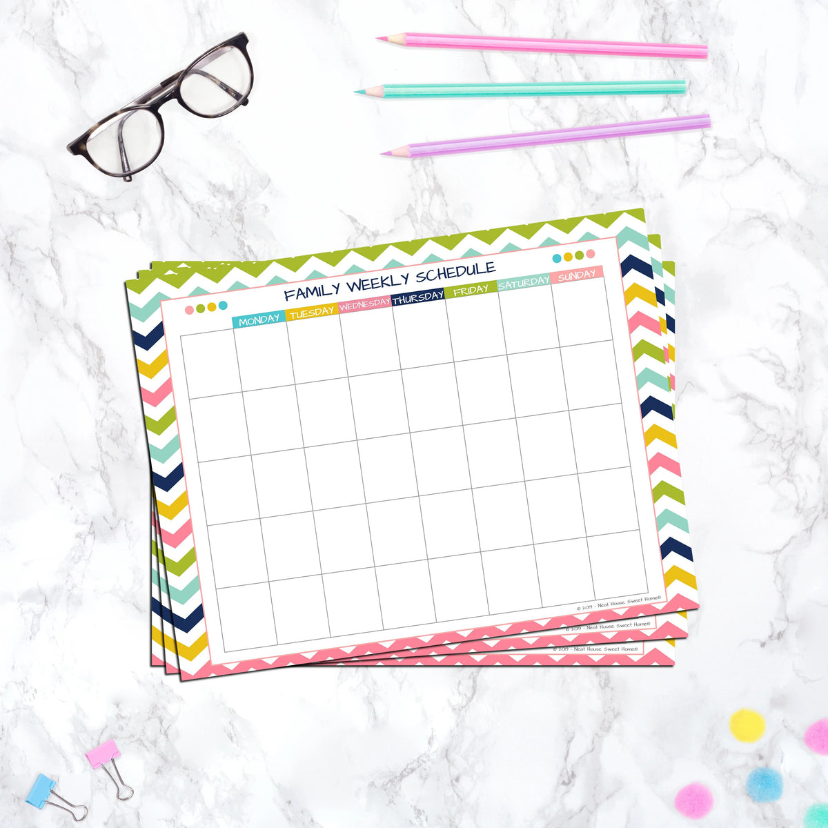 The Lacy Life: Weekly Family Schedule