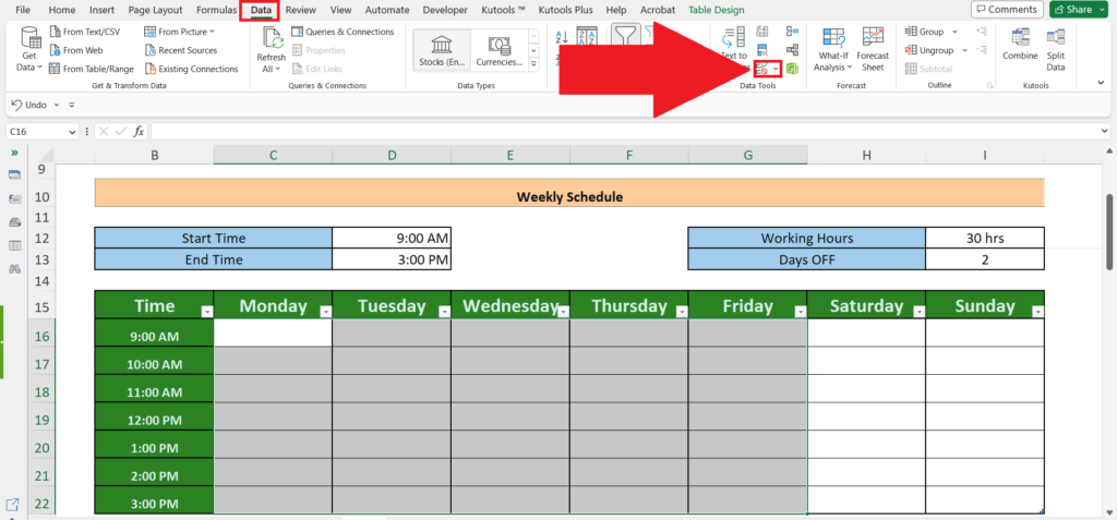 How To Create A Weekly Schedule In Microsoft Excel | SpreadCheaters How To Create A Weekly Schedule In Microsoft Excel | SpreadCheaters