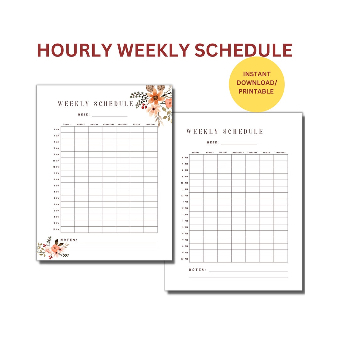 Weekly Schedule Template that Maximizes Productivity and Balance | Free ...