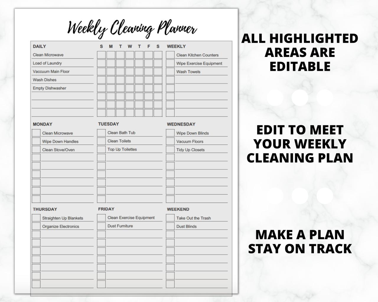 EDITABLE Weekly FAMILY SCHEDULE Planner Weekly Family Planner Family ...