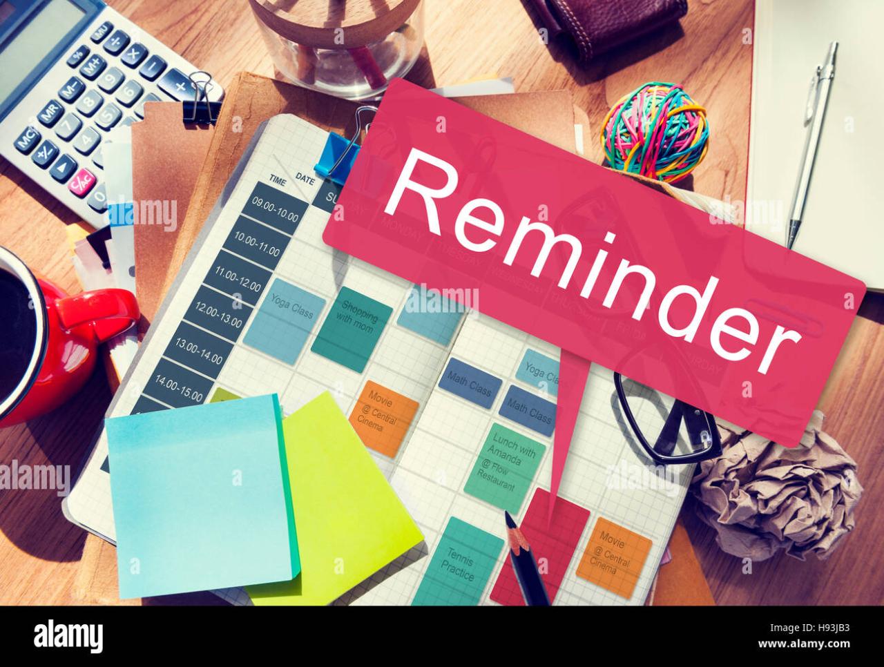 Weekly Schedule Reminder Activities Planner Concept Stock Photo - Alamy