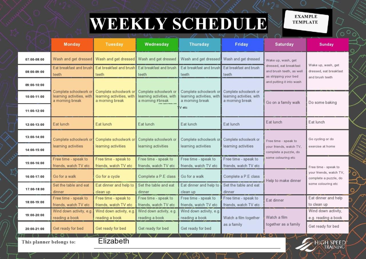 28 Free Weekly Schedule Templates [Excel, Word] - TemplateArchive