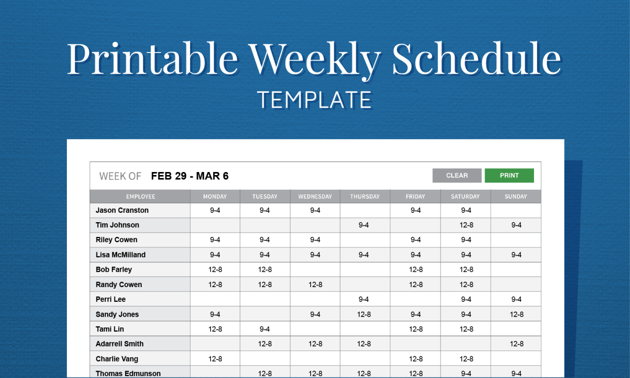 Weekly Schedule Templates That Get “To-Do’s” Done • Asana